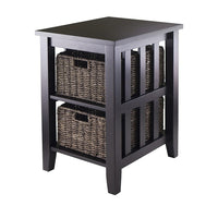 Winsome Morris Side Table with 2 Foldable Baskets, Espresso-Morris Collection is perfect tables with plenty of storage.