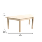 Flash Furniture Bright Beginnings Commercial Grade Wooden Trapezoid Preschool Classroom Activity Table (MKME088017)-Greenguard Certified Wood for Low VOC Emissions