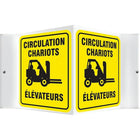 Accuform Signs "Chariots elevateurs" Projection Sign, 6" x 5", Plastic, French With Pictogram-Display Type Bolt-On