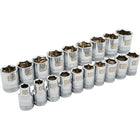 Dynamic Tools 1/2" Drive 19 Piece 6 Point Standard, Metric Socket Set, 10mm - 28mm-Contains: 10, 11, 12, 13, 14, 15, 16, 17, 18, 19, 20, 21, 22, 23, 24, 25, 26, 27, 28mm