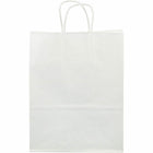 Jam Paper Large Kraft Giftbags - 10" x 13 1/4" x 5" - Solid Kraft Gift Bags - White - 100 Pack-Quantity: 100 per pack