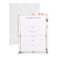 Mara-Mi Invitations - 5" x 7" - Marble - 20 Pack-Invitations