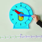 Hand2Mind Magnetic Demonstration Advanced NumberLine Clock - Multicolor-8