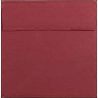 JAM Paper 8.5 x 8.5 Square Envelopes, Dark Red, 250 Pack (31511323H)-Red dark base envelope