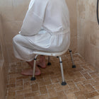 Flash Furniture HERCULES Series Adjustable Bath & Shower Chair with Non-slip Feet - White-FDA Approved Stool