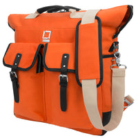 Lencca Phlox 15" Laptop Hybrid Bag - Limit Edition - Orange-Top Handle. Backpack. Messenger.