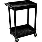 Luxor STC Series 2 Shelves Tub Cart, Black-Black