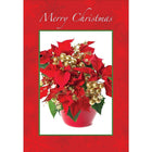Merry Christmas, Poinsettia, 18 Pack-Printed on premium coated card stock