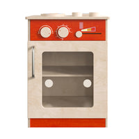 Flash Furniture Bright Beginnings Commercial Grade Wooden Children's Kitchen Stove with Integrated Storage-Commercial Grade Wooden Kitchen Stove for Kids