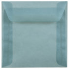 JAM Paper 6 x 6 Square Envelopes, Ocean Blue Translucent Vellum, 25 Pack (PACV512)-Ocean blue