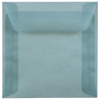 JAM Paper 6 x 6 Square Envelopes, Ocean Blue Translucent Vellum, 25 Pack (PACV512)-Ocean blue
