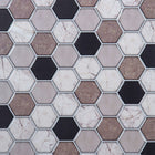 CTG Brands Hexagon Wall Tile, 10" x 10", Grey Stone, 6 Pack-Set: comes in a box of 6 premium quality wall tiles, suitable for smooth and clean surfaces