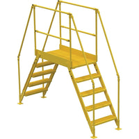 Vestil Crossover Ladder, Platform Height: 50", Overall Span: 103-1/2" (COL-5-46-33)-Overall Span: 103-1/2"