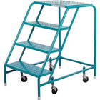 Kleton Rolling Step Ladders, Without Handrails, 4 Steps-Ideal wherever there is a need to reach bulky materials