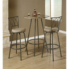 Monarch Specialties 2393 Barstool - Swivel/Dark Coffee Metal - 2 Pack-360 degree pivoting upholstered beige microfiber seat and footrest for added comfort