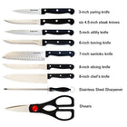 Oceanstar KS1187 Traditional 15-Piece Knife Set with Block, Natural-90-day manufacturer's warranty (details with product)