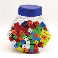 Koplow Games 16 Mm Foam Dice Tub Of 200 Assorted Colour Spot, Grades Pre-school - Kindergarten+-Age group and grade: Ages 3+ and grades preschool - kindergarten+