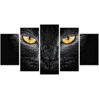 Designart Black Cat Eyes Animal Canvas Art, (PT2431-373)-Print