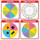 Educational Insights Jumbo Magnetic Spinner, Grades All-Includes jumbo 16" magnetic spinner, 3 double-sided write-on/wipe-off cards, teacher guide with 16 classroom management, math, language arts, readiness, and other activity suggestions