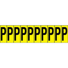 Accuform Signs Identify Locations, Supplies & Tools, Individual Letter & Number Markers, P, 1-15/16", 30 Pack-Character P