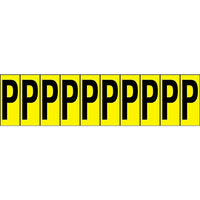 Accuform Signs Identify Locations, Supplies & Tools, Individual Letter & Number Markers, P, 1-15/16", 30 Pack-Character P