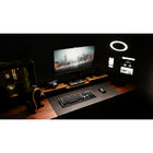 ShoppingAll Dual Monitor Stand and Riser - Walnut-CARB P2 certified