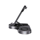 Powerology 3-in-1 Charging Stand 15W Qi Certified - Charcoal-Charge 3 devices