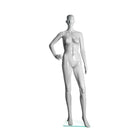 Eddie's Hang-Up Display Ltd. Glossy Abstract Female Mannequin, Bent Arm, White (150500)-Glossy abstract female mannequin (one bent arm)