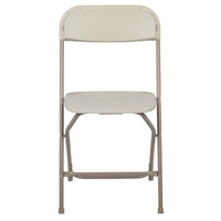 Flash Furniture HERCULES Series 650 lb. Capacity Premium Beige Plastic Folding Chair-Plastic Folding Chair