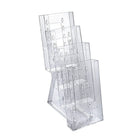 Azar Displays 4-Tier Tri-Fold Size Modular Brochure Holder For Counter, 2 Pack (252306)-Counter top measuring - 9"H x 4 1/8"W
