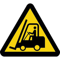 Accuform Signs Forklifts Iso Warning Safety Labels, 4" x 4", Vinyl, Pictogram-Display Type Adhesive