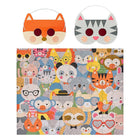 Petit Collage Animal Festival Decoder Puzzle - 100 Pieces-Puzzle Dimensions: 18.5" W x 15" L x 0.1" H