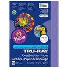 Pacon Tru-Ray Construction Paper - 9" x 12" - Violet - 250 Sheets (PAC103009)-Heavy 76 lb. 100% vat-dyed sulphite with longer, stronger fibers.