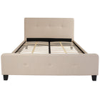 Flash Furniture Tribeca Queen Size Tufted Upholstered Platform Bed - Beige Fabric-Platform Bed