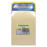 Hygloss Non Adhesive Library Pocket, Manila, 240 Pack (HYG15649)-Non-adhesive library pocket