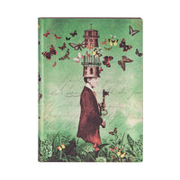 Paperblanks Softcover Flexis - Midi - Lined - Dreamscapes-Green, paper