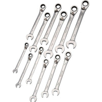 Dynamic Tools 12 Piece Metric Reversible, Combination Ratcheting Wrench Set, 8mm - 19mm-Contains: 8, 9, 10, 11, 12, 13, 14, 15, 16, 17, 18, 19mm