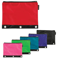 Merangue 3 Ring Binder Pouch, Polyester, Assorted Colours, 12 Pack-Economical and long lasting