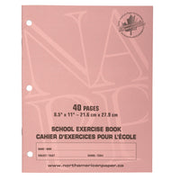 North American Paper Inc. Exercise Books - 8.5" x 11" - Graph 1 cm - 40 Pages - 25 Pack-40 pages/book