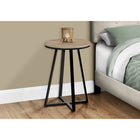 Monarch Specialties 2177 Accent Table - 22"H/Dark Taupe/Black Metal-Assembly required: Illustrated instructions and all hardware are provided for convenience (additional tools may be needed)