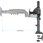 North Bayou Gas Strut Monitor Desktop Mount - 17"-27" - Black (H80)-Upright lift distance 10.2" (260mm)