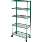 Kleton Wire Shelf Cart, Epoxy Finish, 36" x 92" x 18", 800 Lbs. Capacity-Capacity: 800 lbs.