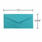 JAM Paper Monarch Recycled Coloured Envelopes - 3.875" x 7.5" - Sea Blue - 50 Pack -Quantity: 50 Envelopes per Pack