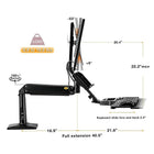 North Bayou 22"-35" Ergonomics Interactive Sit-Stand Desktop Workstation with USB Port - FC35-Compatible Screen Size: 22" - 35"