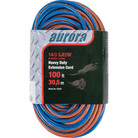 Aurora Tools All Weather TPE-Rubber Extension Cord with Light Indicator, Heavy-Duty, 100'-All-weather jacket provides ultra flexibility and superior performance in extreme climate conditions at temperatures from -50 degree Celsius to 105 degree Celsius