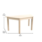 Flash Furniture Bright Beginnings Commercial Grade Wooden Trapezoid Preschool Classroom Activity Table (MKME088018)-Greenguard Certified Wood for Low VOC Emissions