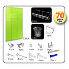 Azar Displays Pegboard Organizer Kit, Green Frosted (900945-GRE)-Green Frosted