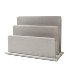 Martha Stewart Linen Letter Sorter - Grey-Dimensions: 6"H x 8"W x 3"D