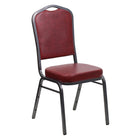 Flash Furniture HERCULES Crown Back Stacking Banquet Chair with Silver Vein Frame - Burgundy-500 lb. Weight Capacity