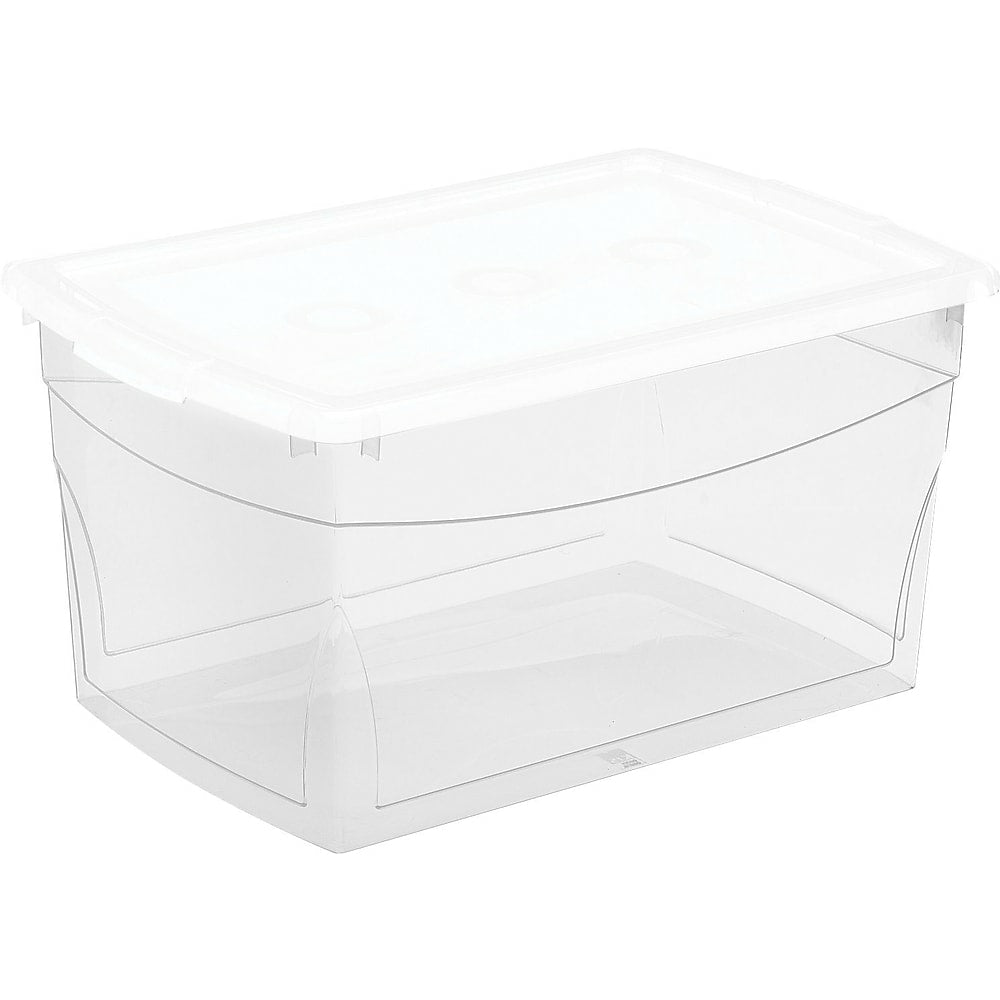 KIS Omni Box, 50 L, Clear with White Lid | staples.ca
